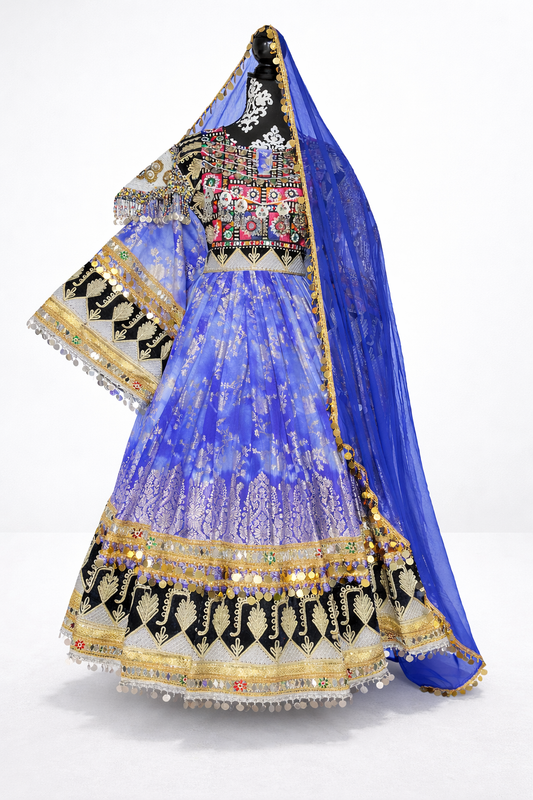 Gand e Afgani Lang, Blau/Gold